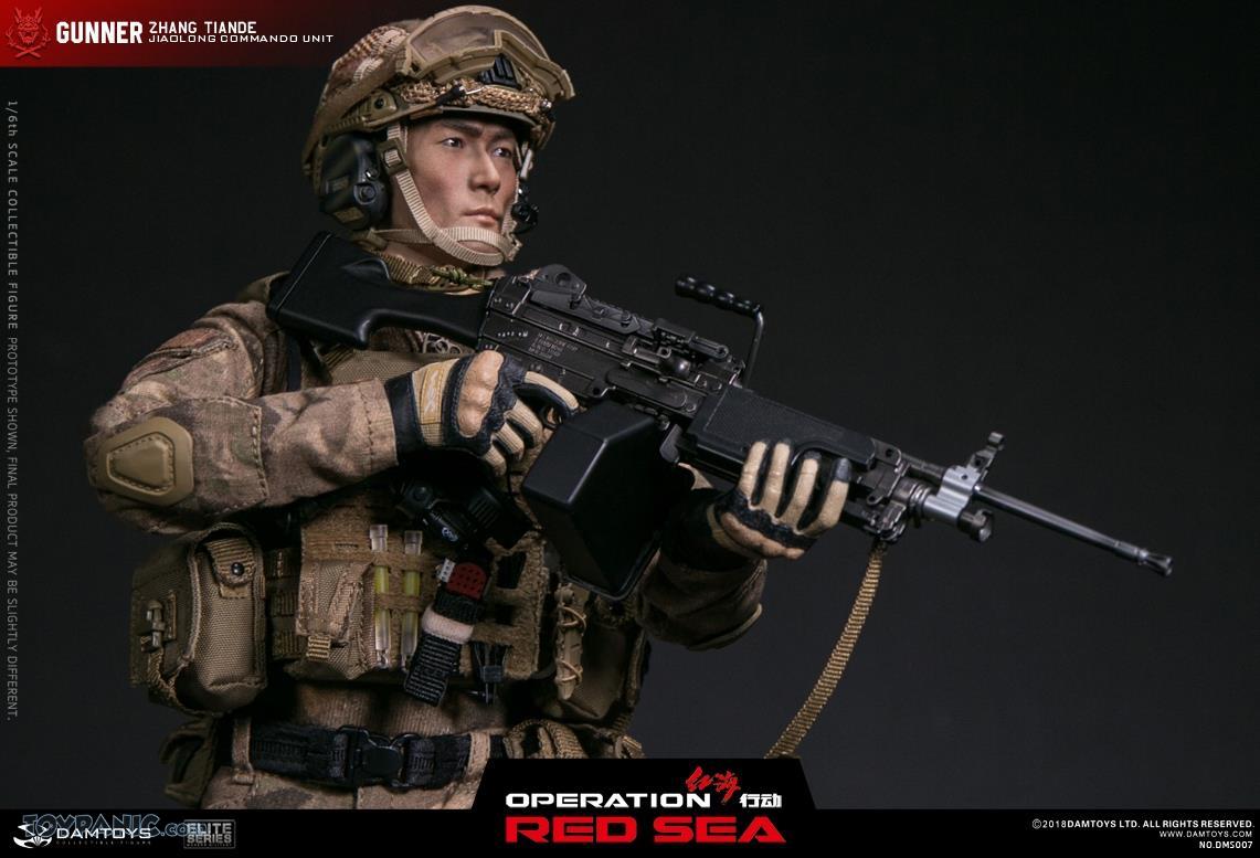 Black Radio /& Headset 1//6 Scale Toy Chinese PLA Machine Gunner