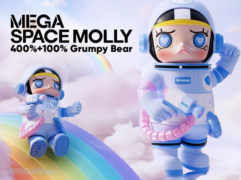 Unboxing Pop Mart Mega Space Molly 400% + 100% Grumpy Bear from