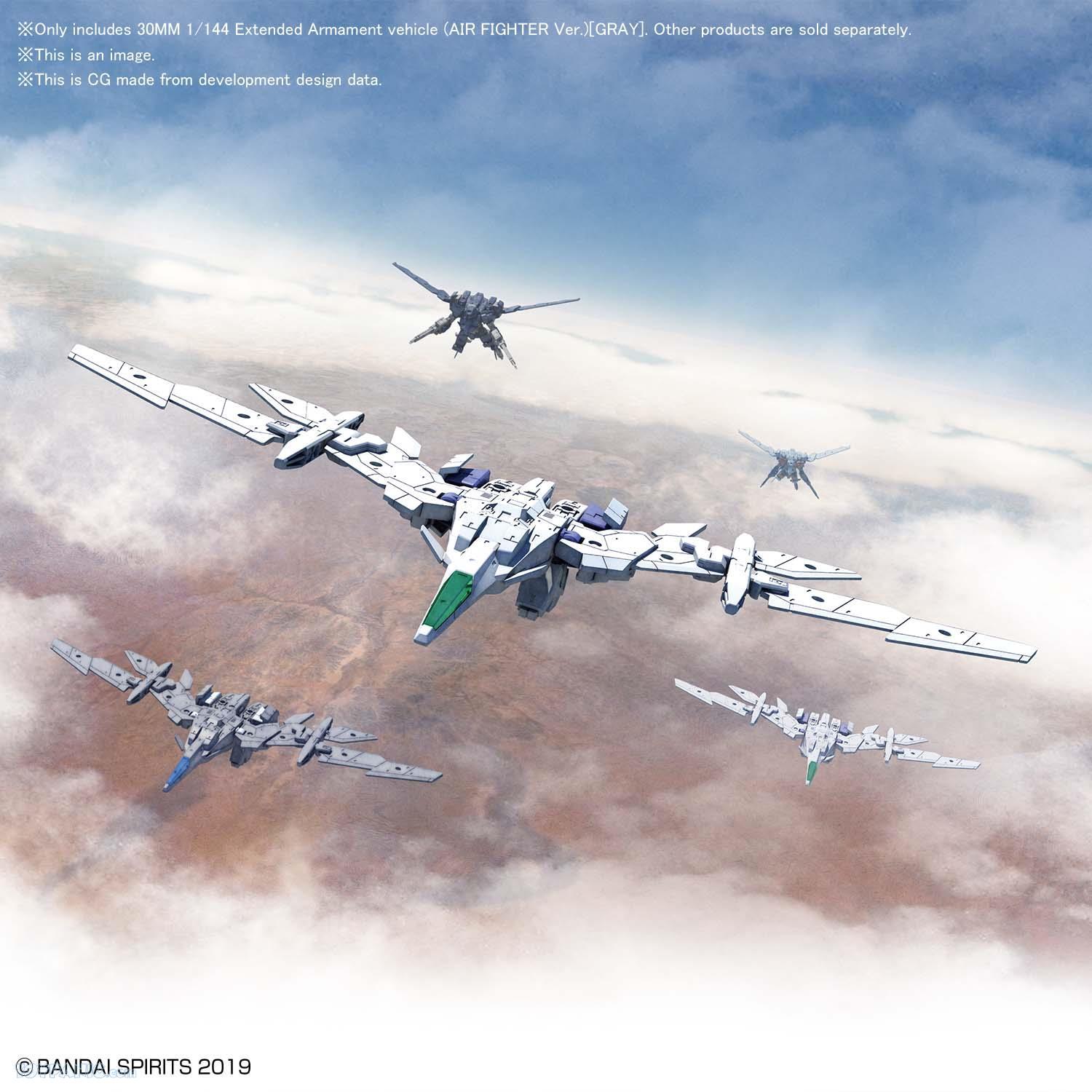 1 144 30mm Extended Armament Vehicle Air Fighter Ver Gray
