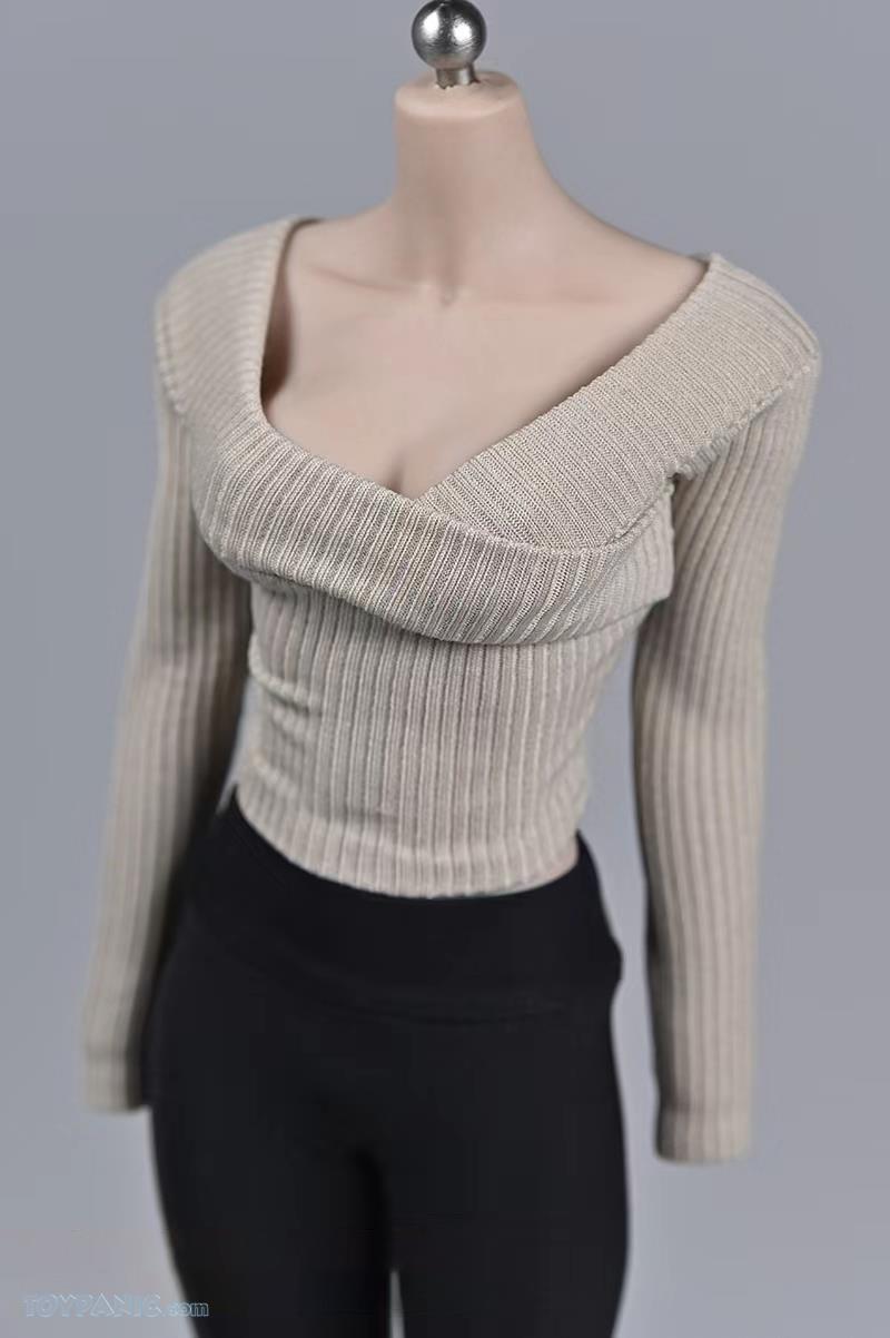 NEW PRODUCT: 1/6 Woman Trendy Wide Neck Sweater Cross Style W001A and W001B (Sets of 8 and 4) from DS  412202211508AM_6377153