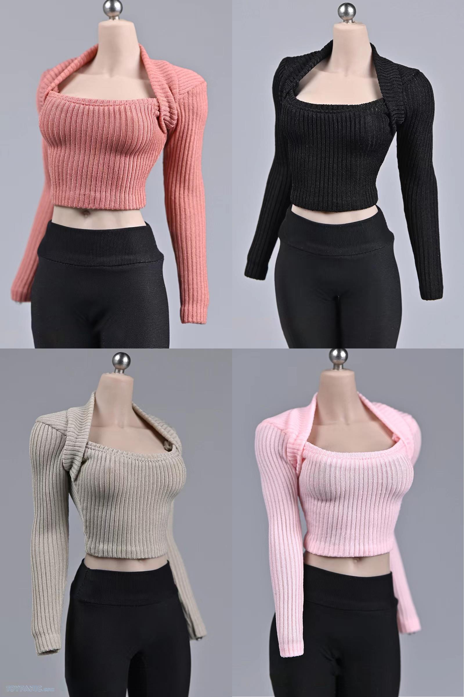 NEW PRODUCT: 1/6 Woman Trendy Wide Neck Sweater Cross Style W001A and W001B (Sets of 8 and 4) from DS  412202213648AM_1873563
