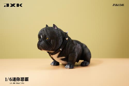 JXK Studio 1/6 JXK028B Tufting French Bulldog Black & white Statue Animal Model 
